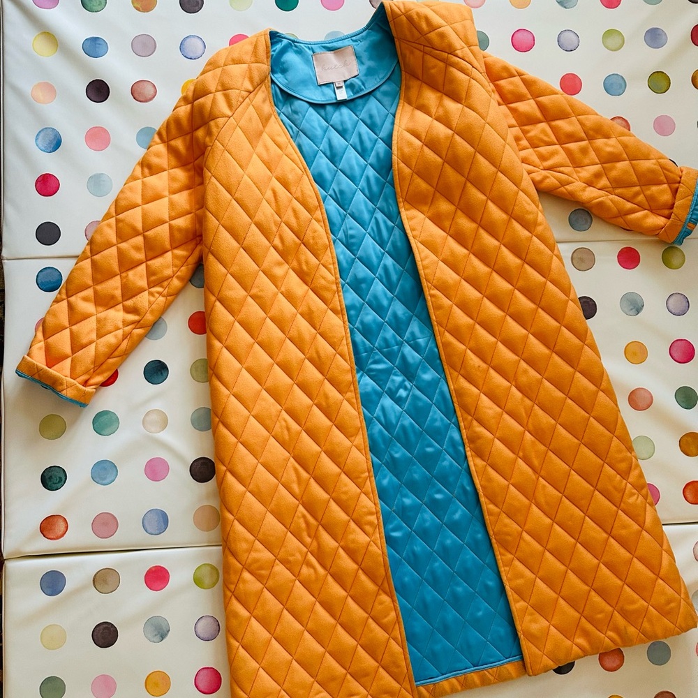 Quilted jacket - Orange and Blue